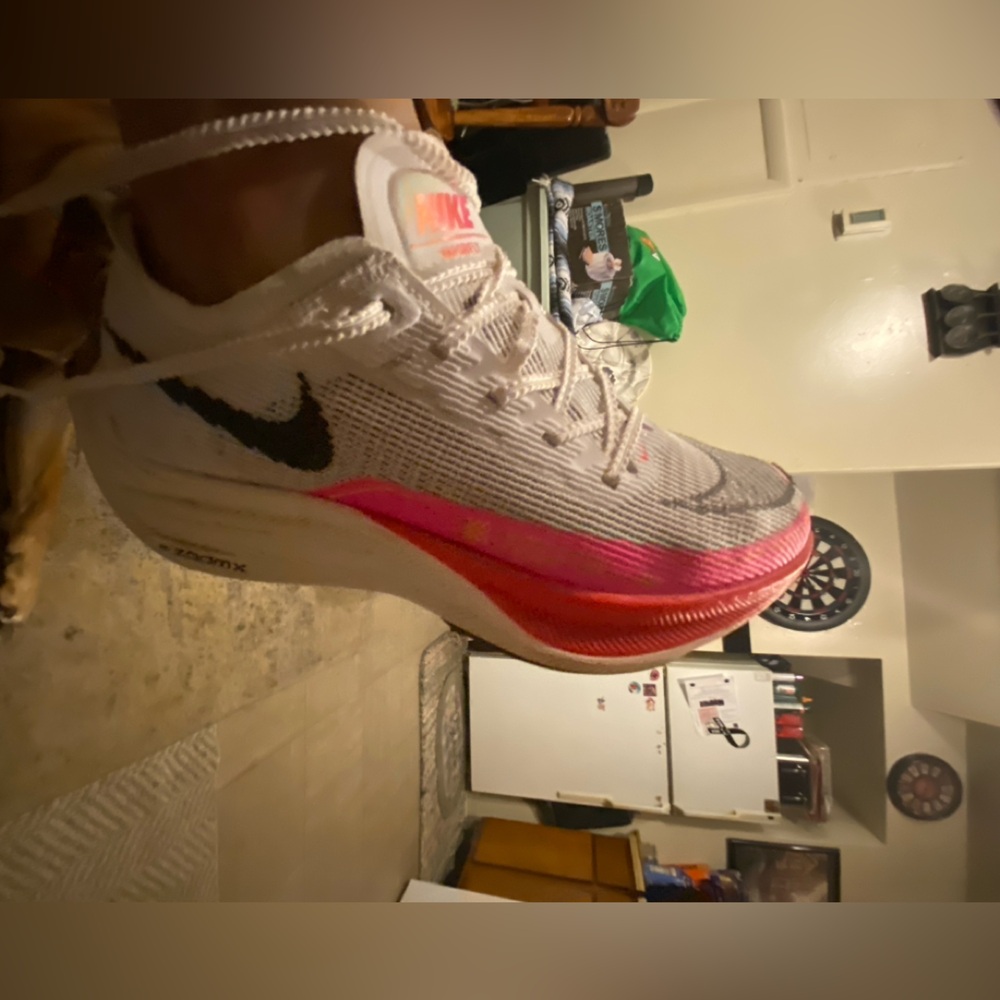 Nike White and Pink Athletic Sneakers